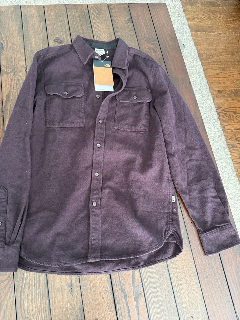The North Face Men's Button-Front Casual Shirt Jacket - Dark Plum